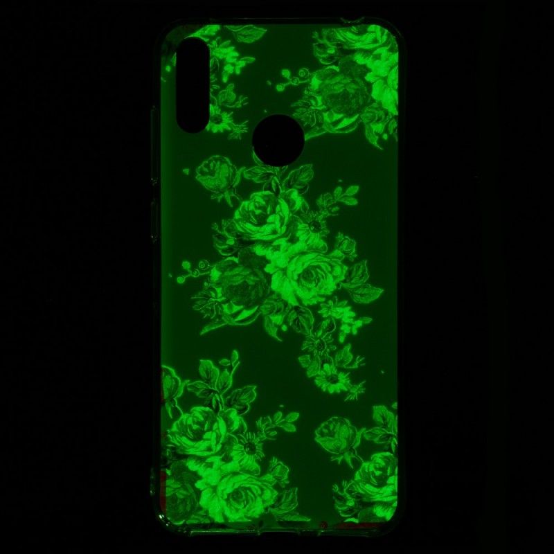 Coque Huawei Y7 2019 Fleurs Liberty Fluorescente