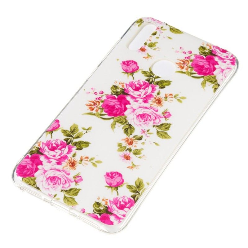 Coque Huawei Y7 2019 Fleurs Liberty Fluorescente