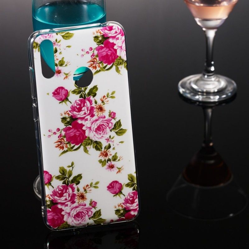 Coque Huawei Y7 2019 Fleurs Liberty Fluorescente