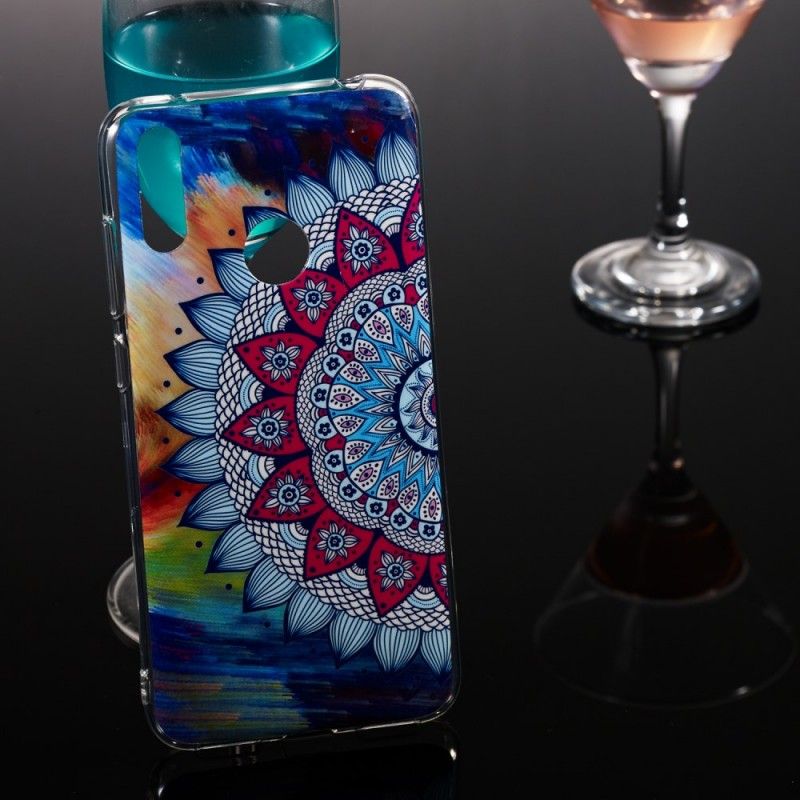 Coque Huawei Y7 2019 Mandala Coloré Fluorescente