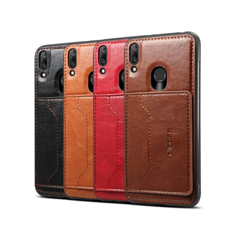 Coque Huawei Y7 2019 Simili Cuir Porte-carte Support