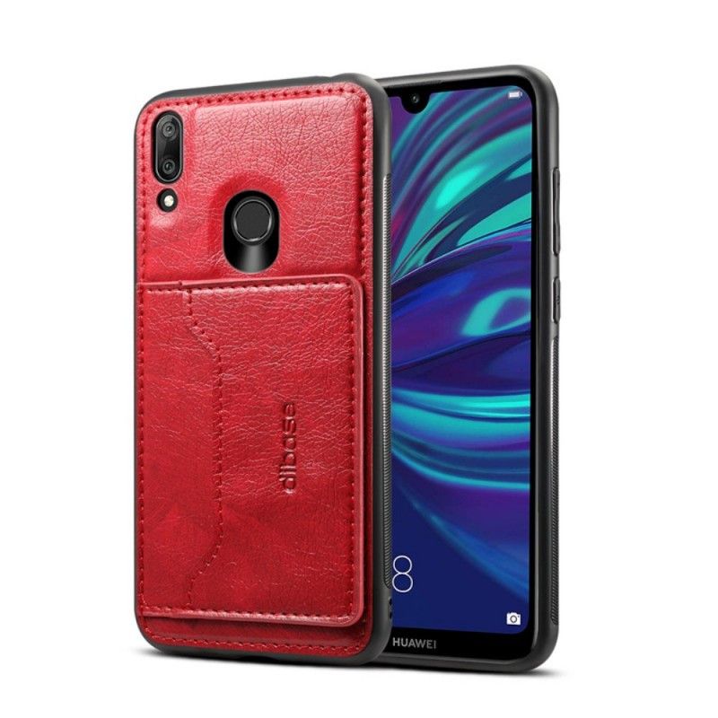 Coque Huawei Y7 2019 Simili Cuir Porte-carte Support