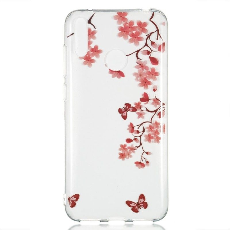 Coque Huawei Y7 2019 Transparente Arbre Fleuri