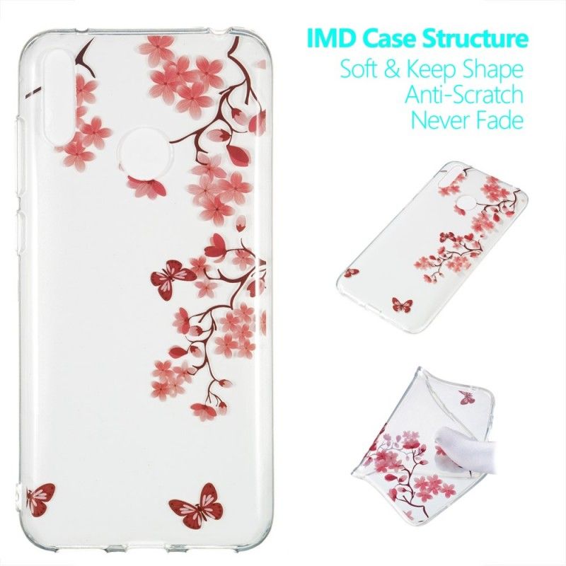 Coque Huawei Y7 2019 Transparente Arbre Fleuri