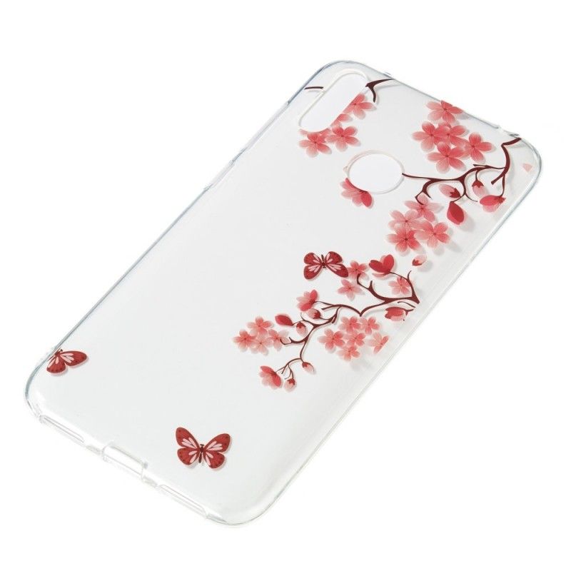 Coque Huawei Y7 2019 Transparente Arbre Fleuri