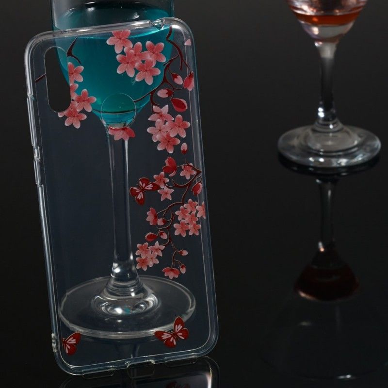 Coque Huawei Y7 2019 Transparente Arbre Fleuri