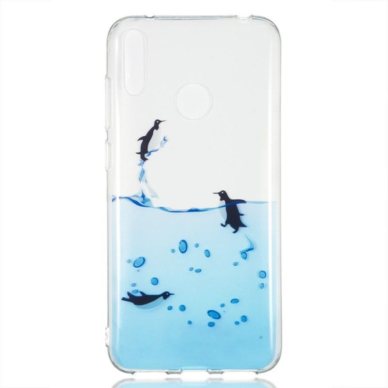 Coque Huawei Y7 2019 Transparente Jeu De Pingouins