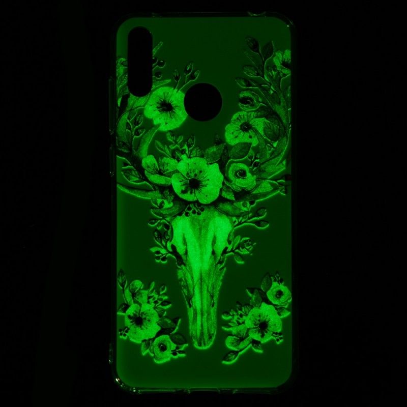 Coque Huawei Y7 2019 Wapiti Fleuri Fluorescente