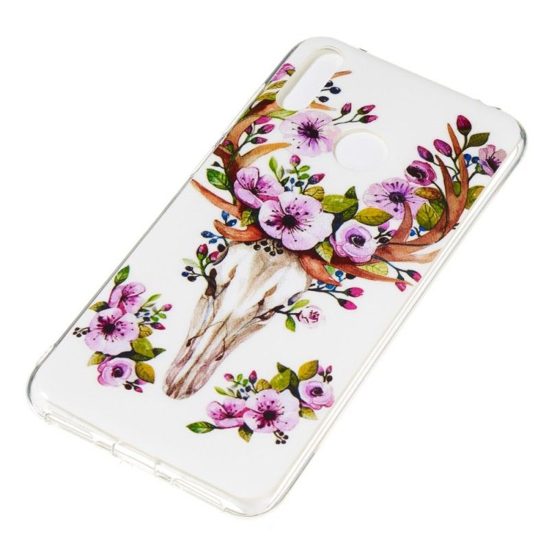 Coque Huawei Y7 2019 Wapiti Fleuri Fluorescente