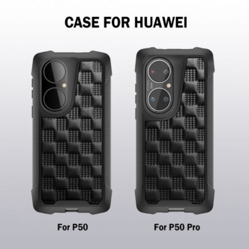 Coque Pour Huawei P50 Style Matelassé Coins Renforcés