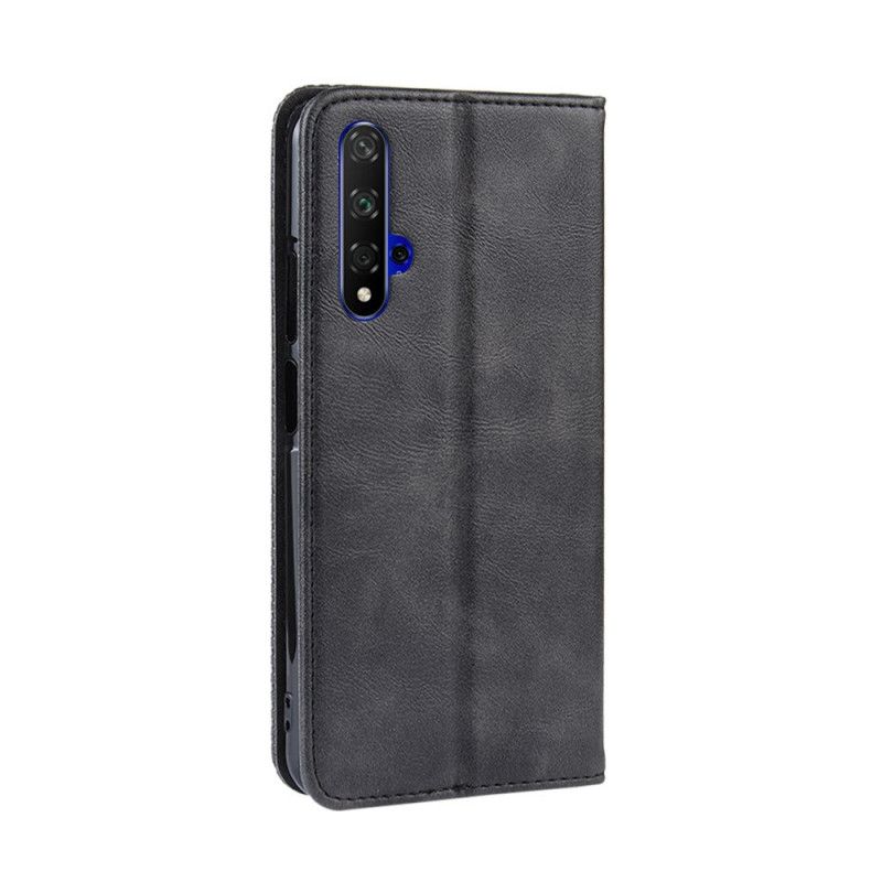 Flip Cover Honor 20 / Huawei Nova 5t Effet Cuir Vintage Stylisé