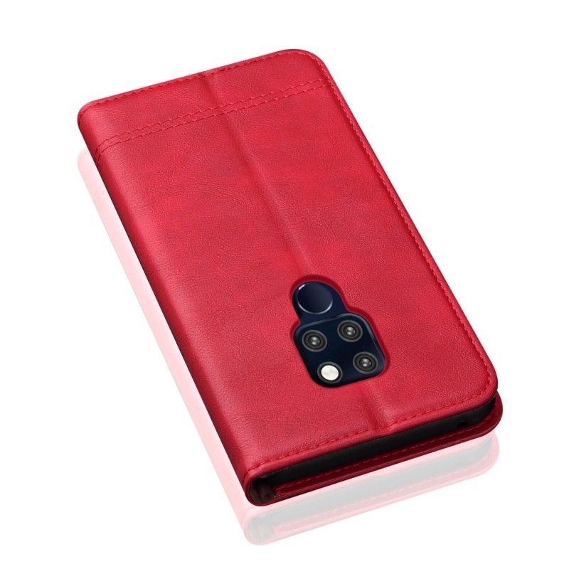 Flip Cover Huawei Mate 20 Effet Cuir Coutures