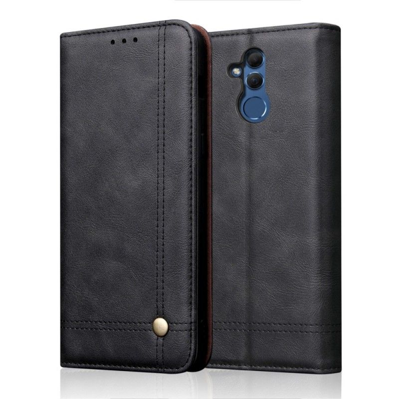 Flip Cover Huawei Mate 20 Lite Effet Cuir Coutures