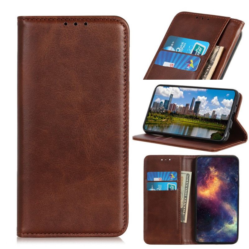 Flip Cover Huawei Mate 30 Lite Cuir Fendu Élégance