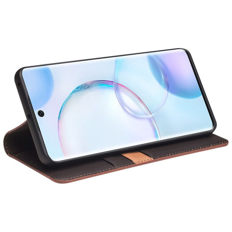 Flip Cover Huawei Nova 9 / Honor 50 Véritable Cuir Qialino