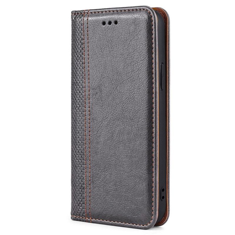 Flip Cover Huawei Nova 9 Pro / Honor 50 Pro Cuir Litchi Fendu Coutures