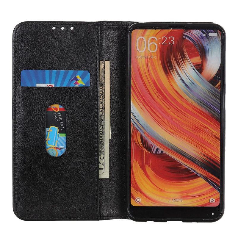 Flip Cover Huawei P Smart 2020 Cuir Litchi Fendu