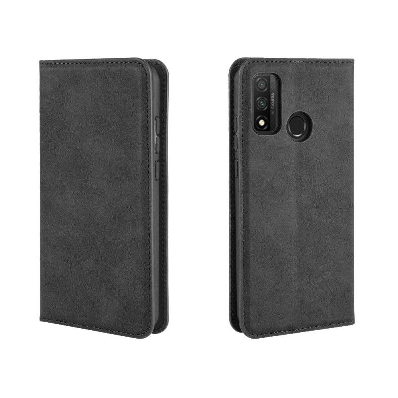 Flip Cover Huawei P Smart 2020 Effet Cuir Douceur Soie