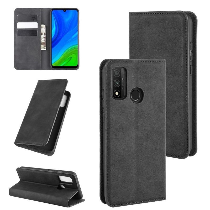 Flip Cover Huawei P Smart 2020 Effet Cuir Douceur Soie