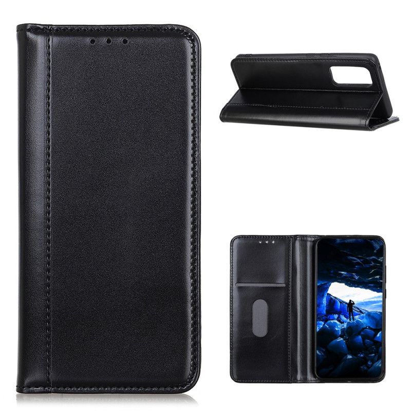 Flip Cover Huawei P Smart 2021 Cuir Fendu Brillant