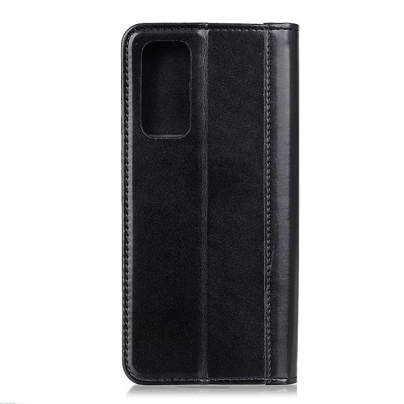 Flip Cover Huawei P Smart 2021 Cuir Fendu Brillant