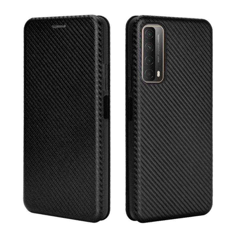 Flip Cover Huawei P Smart 2021 Fibre Carbone