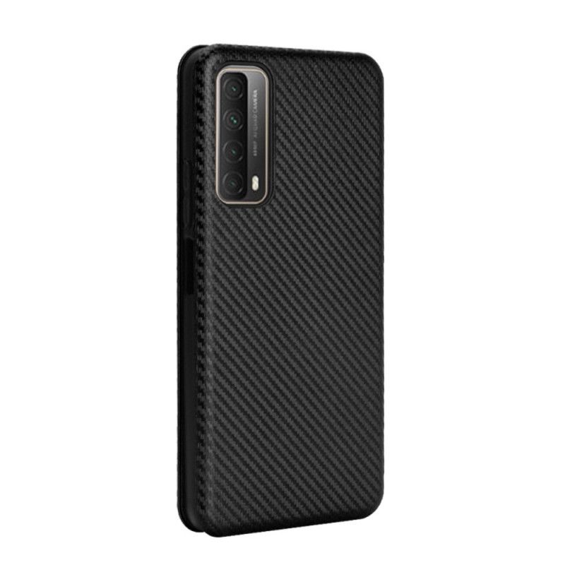 Flip Cover Huawei P Smart 2021 Fibre Carbone