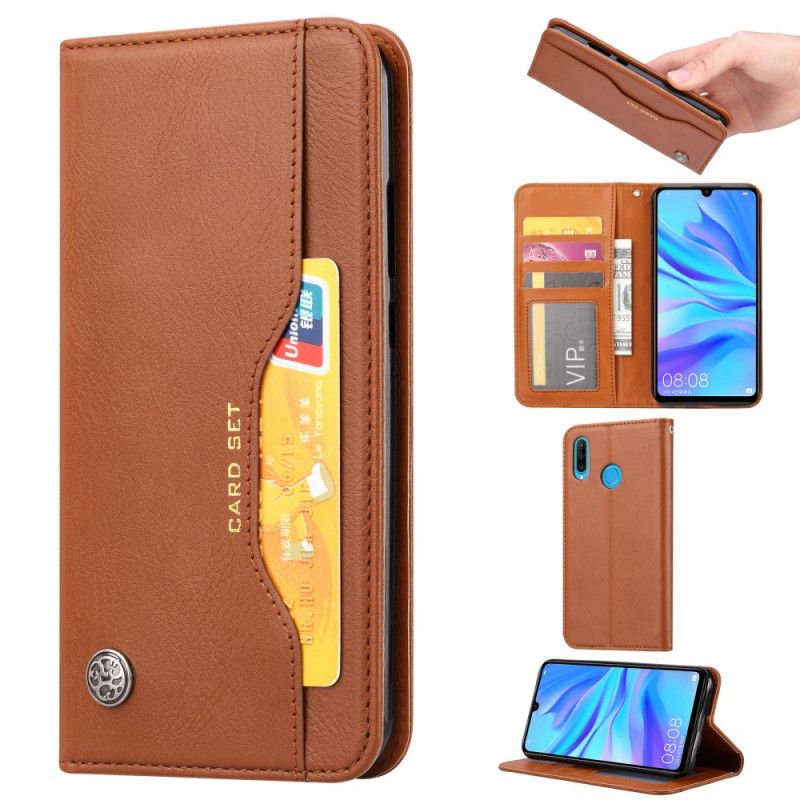 Flip Cover Huawei P Smart Plus 2019 Simili Cuir Porte-cartes