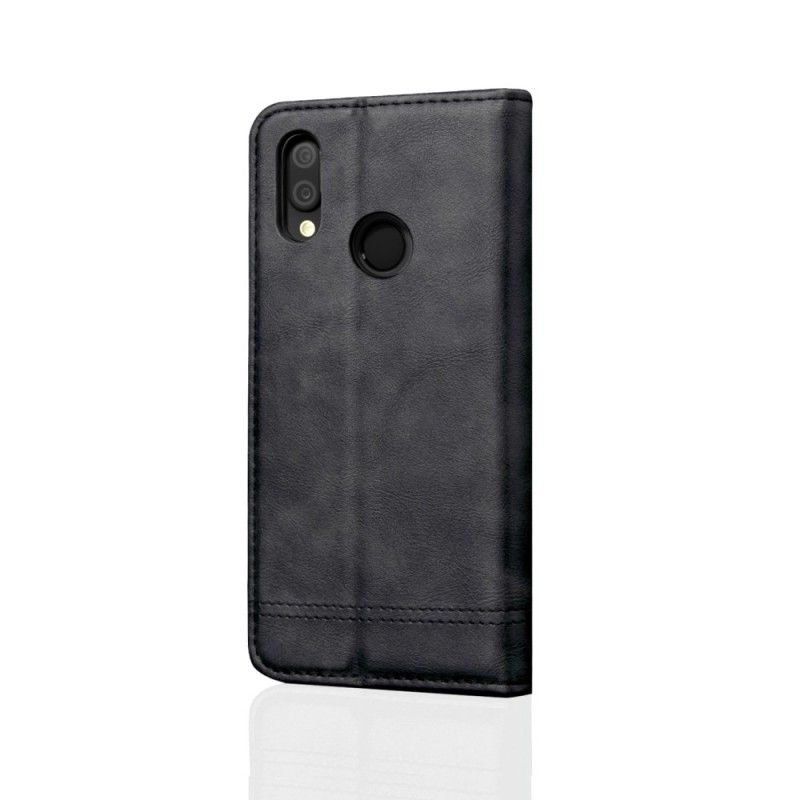 Flip Cover Huawei P Smart Plus Effet Cuir Coutures