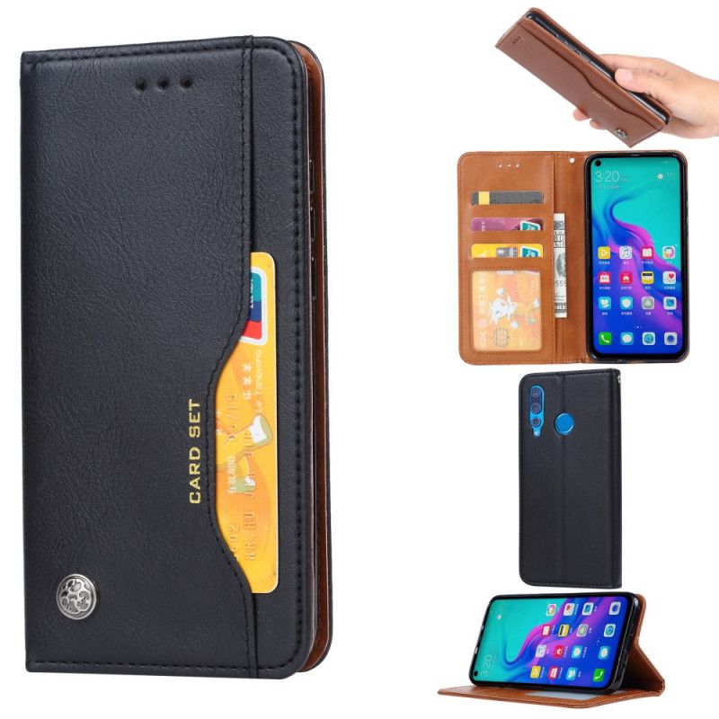 Flip Cover Huawei P Smart Z / Honor 9x Simili Cuir Porte-cartes