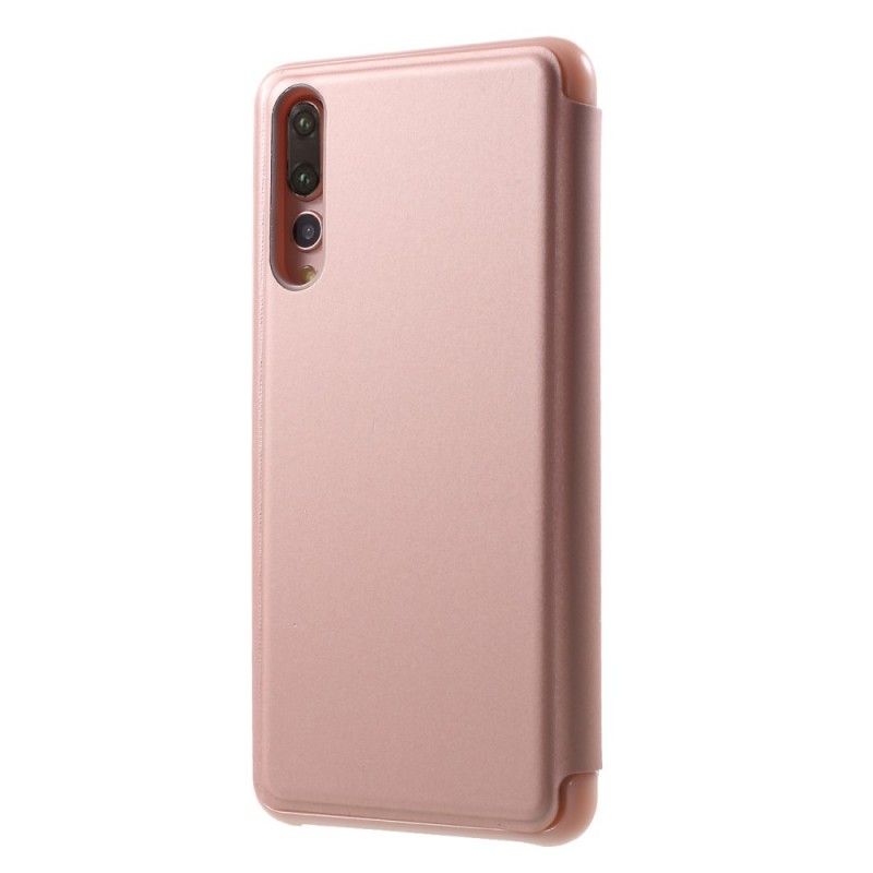 Flip Cover Huawei P20 Pro Miroir Et Effet Cuir