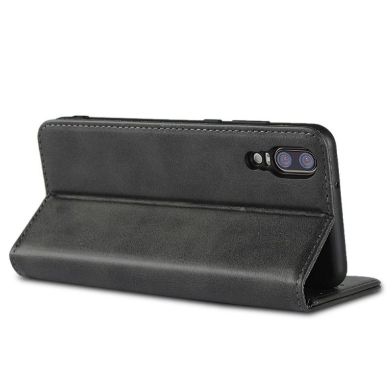 Flip Cover Huawei P20 Style Cuir Sobriété