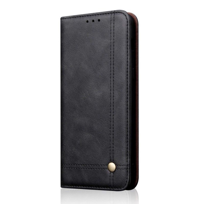 Flip Cover Huawei P30 Effet Cuir Coutures