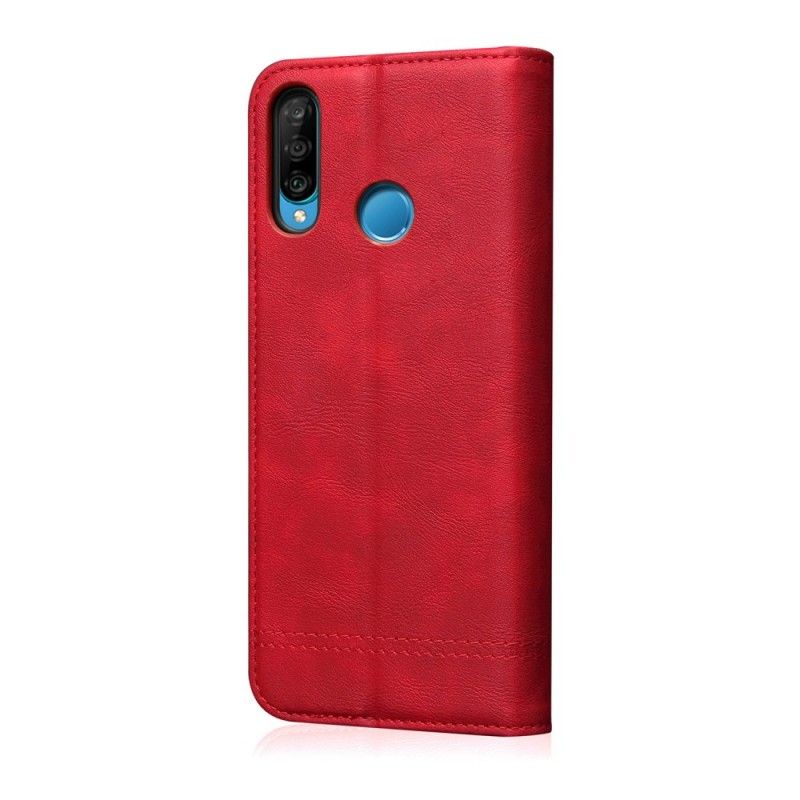 Flip Cover Huawei P30 Lite Effet Cuir Coutures