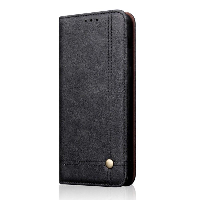 Flip Cover Huawei P30 Pro Effet Cuir Coutures