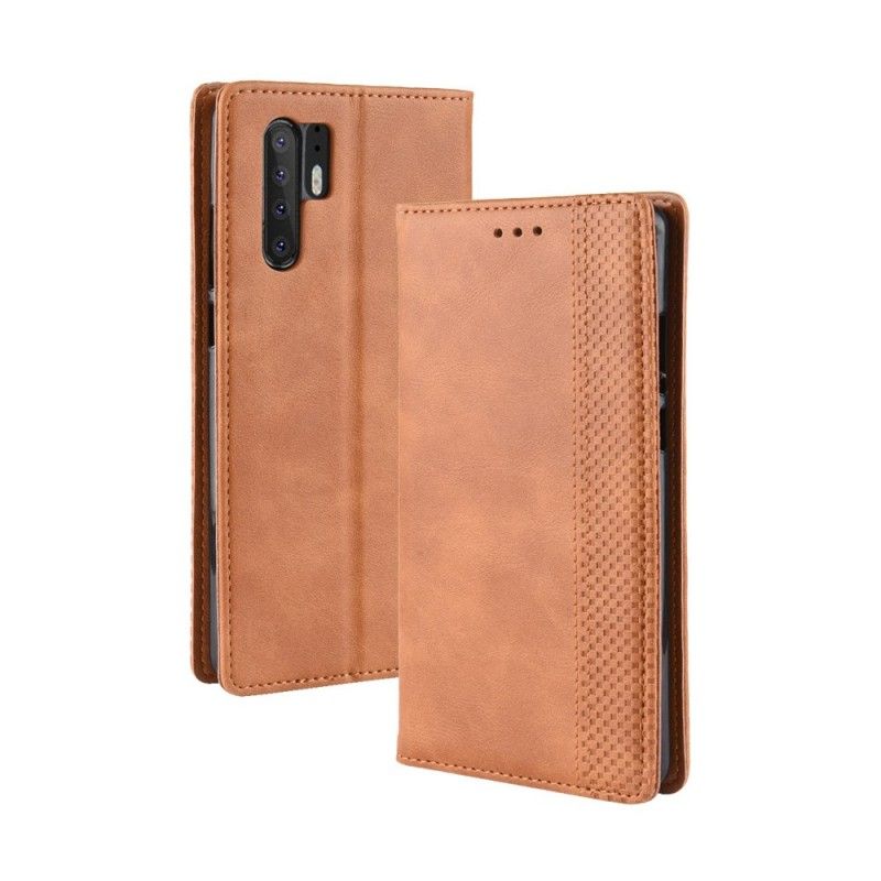 Flip Cover Huawei P30 Pro Effet Cuir Vintage Stylisé