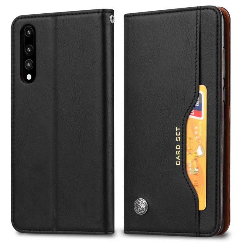 Flip Cover Huawei P30 Simili Cuir Porte-cartes