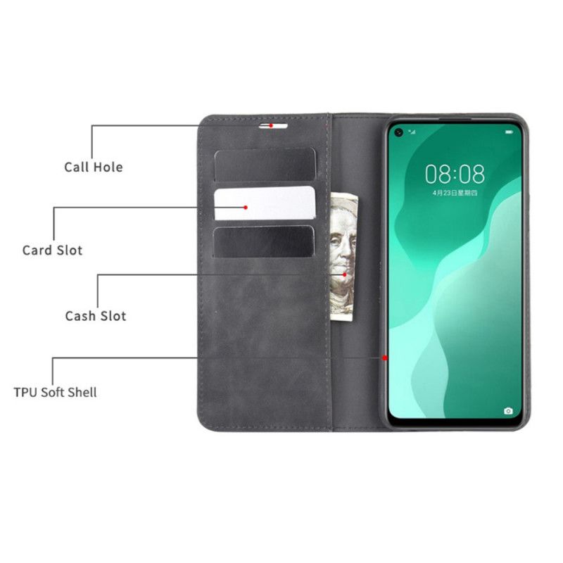 Flip Cover Huawei P40 Lite 5g Effet Cuir Douceur