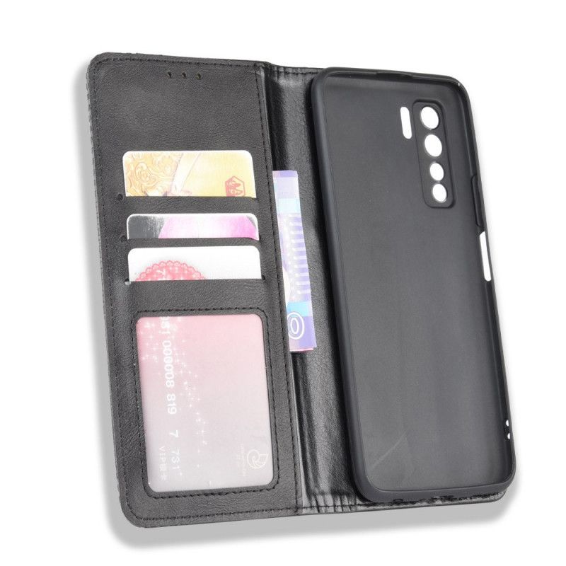 Flip Cover Huawei P40 Lite 5g Effet Cuir Vintage Stylisé