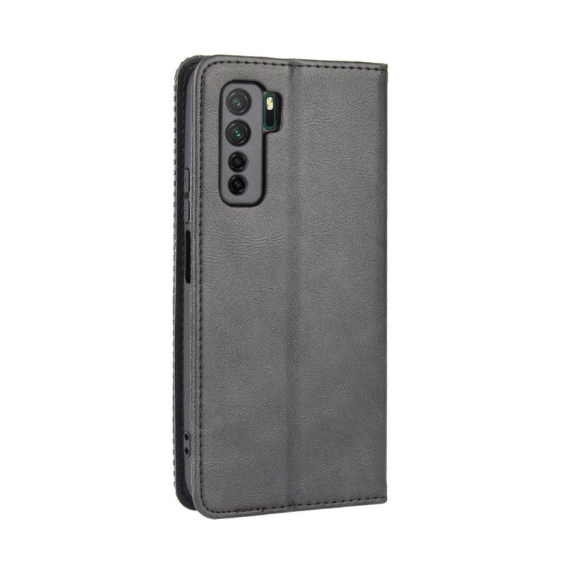 Flip Cover Huawei P40 Lite 5g Effet Cuir Vintage Stylisé