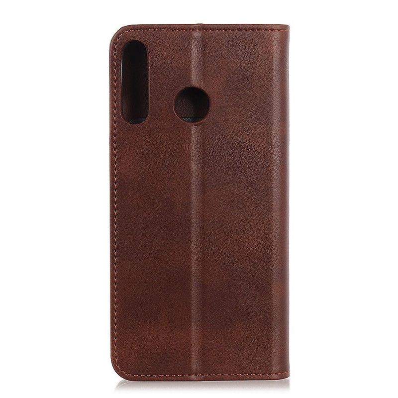 Flip Cover Huawei P40 Lite E / Y7p Cuir Fendu Véritable