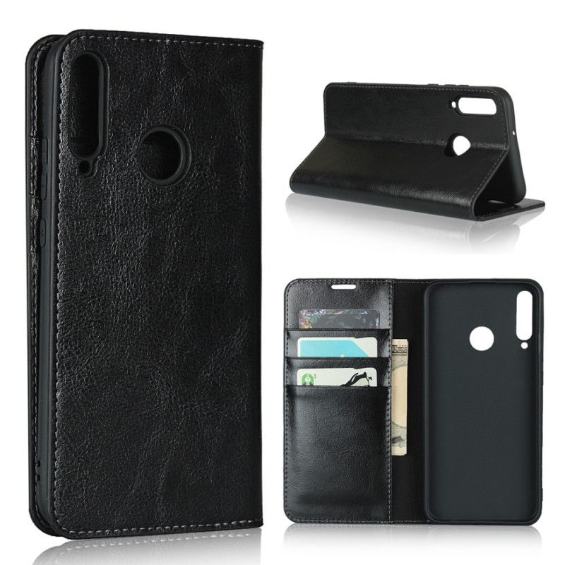 Flip Cover Huawei P40 Lite E / Y7p Cuir Véritable