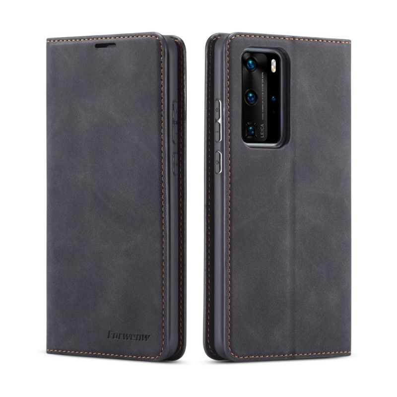 Flip Cover Huawei P40 Pro Effet Cuir Forwenw