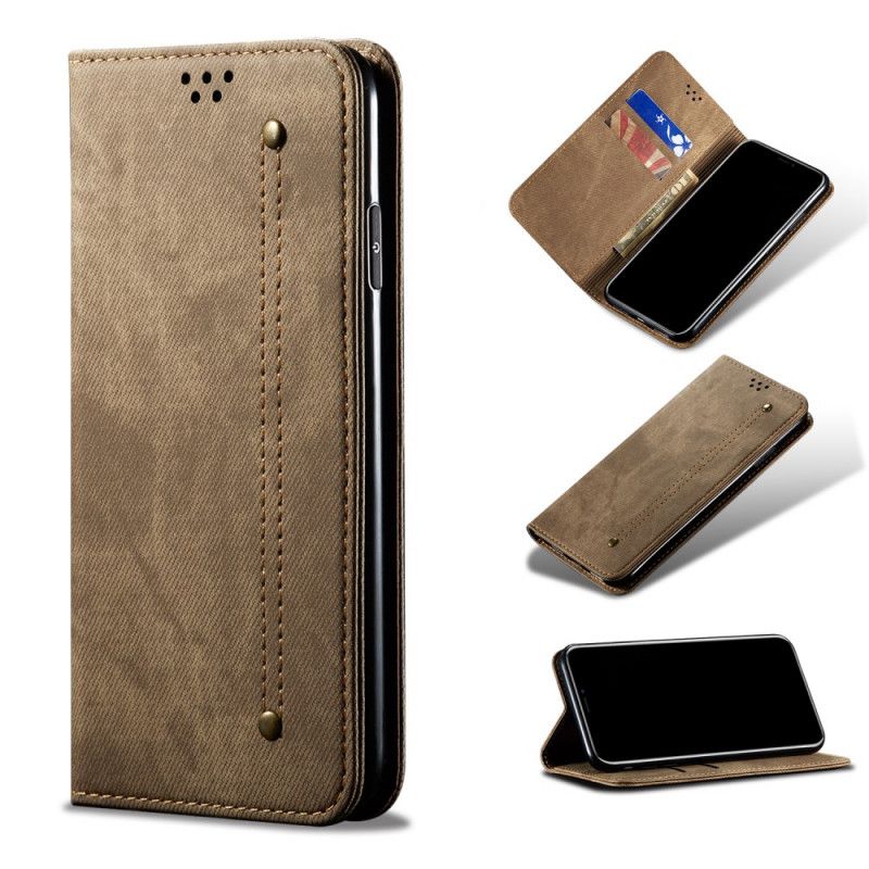 Flip Cover Huawei P40 Pro Simili Cuir Texture Jeans