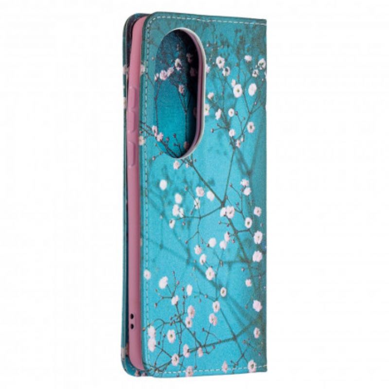 Flip Cover Huawei P50 Pro Branches Fleuries