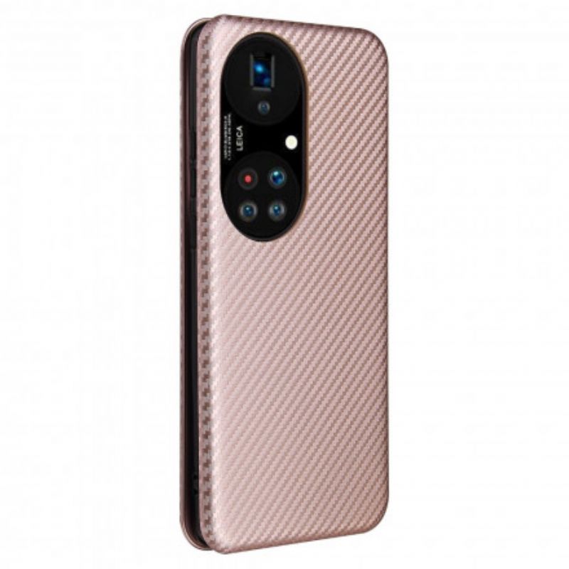 Flip Cover Huawei P50 Pro Fibre Carbone