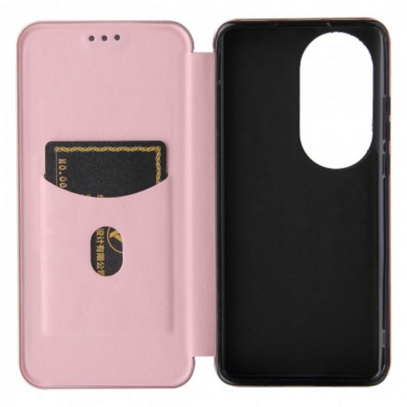 Flip Cover Huawei P50 Pro Fibre Carbone