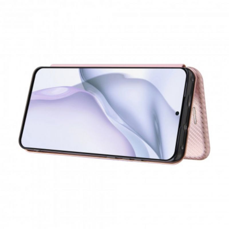 Flip Cover Huawei P50 Pro Fibre Carbone