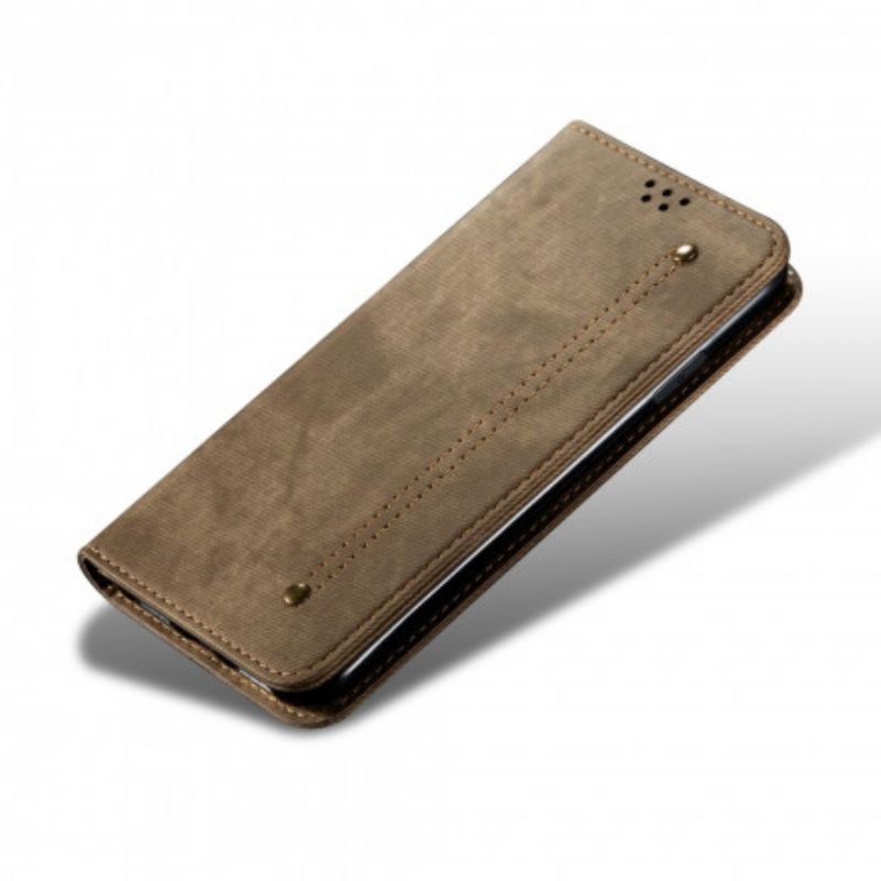 Flip Cover Huawei P50 Simili Cuir Texture Jeans