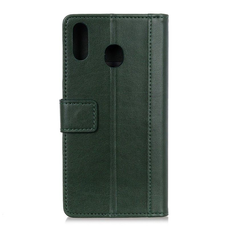 Flip Cover Huawei Y6 2019 Effet Cuir Traditionnel